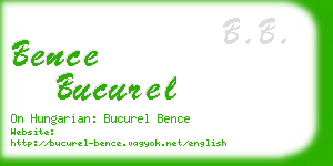 bence bucurel business card